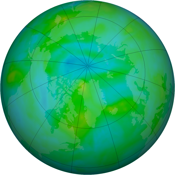 Arctic ozone map for 31 August 2013